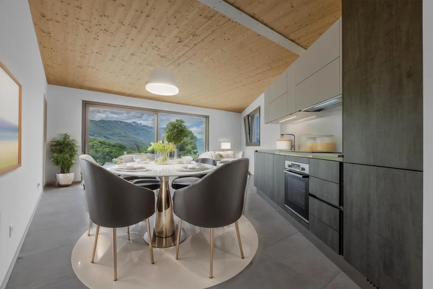 NOUVEL APPARTEMENT MODERNE DE 2,5 PIÈCES AVEC TERRASSE À PIANEZZO - Photo 4 sur 9