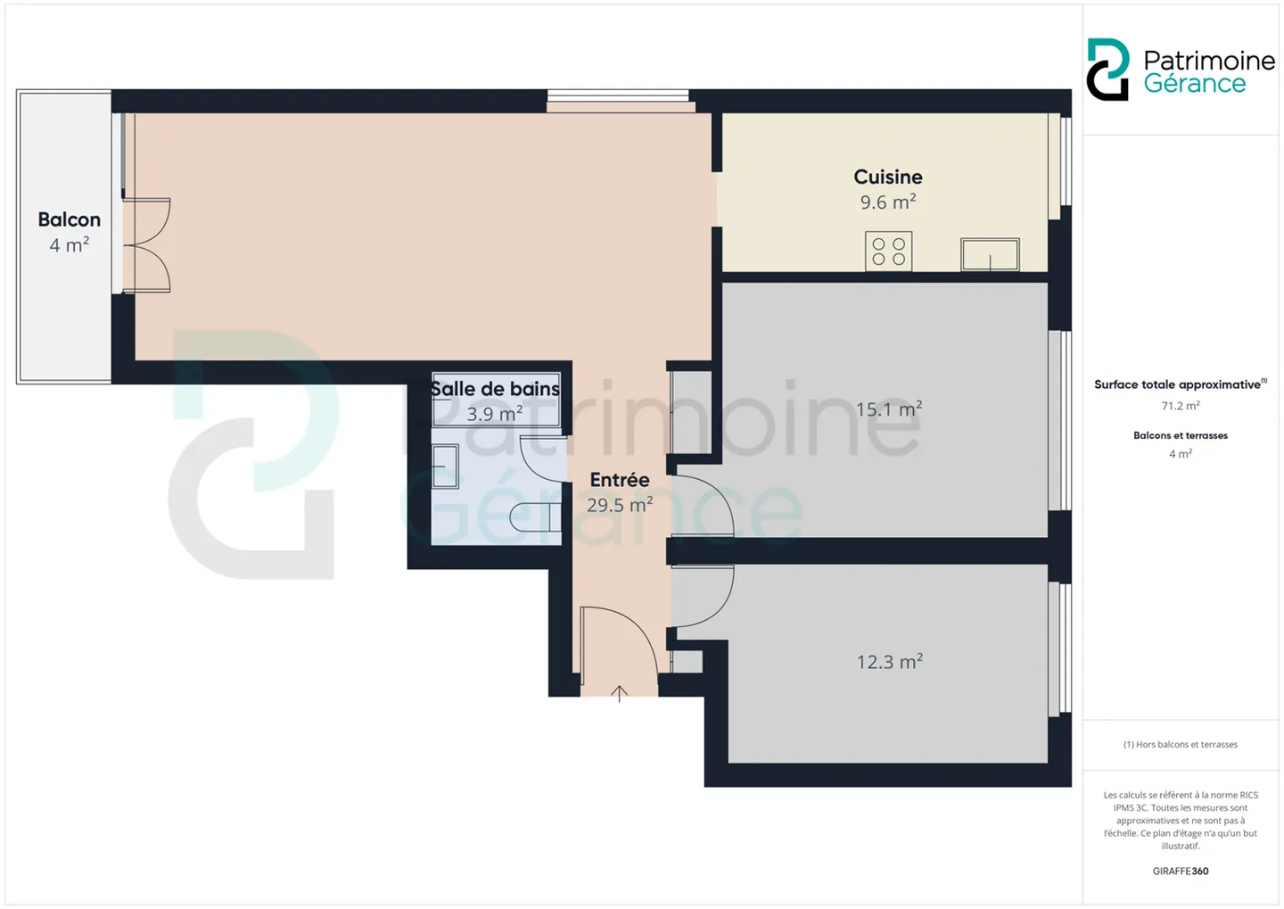 Appartement avec 3,5 pièces et balcon rénové - Photo 13 sur 13