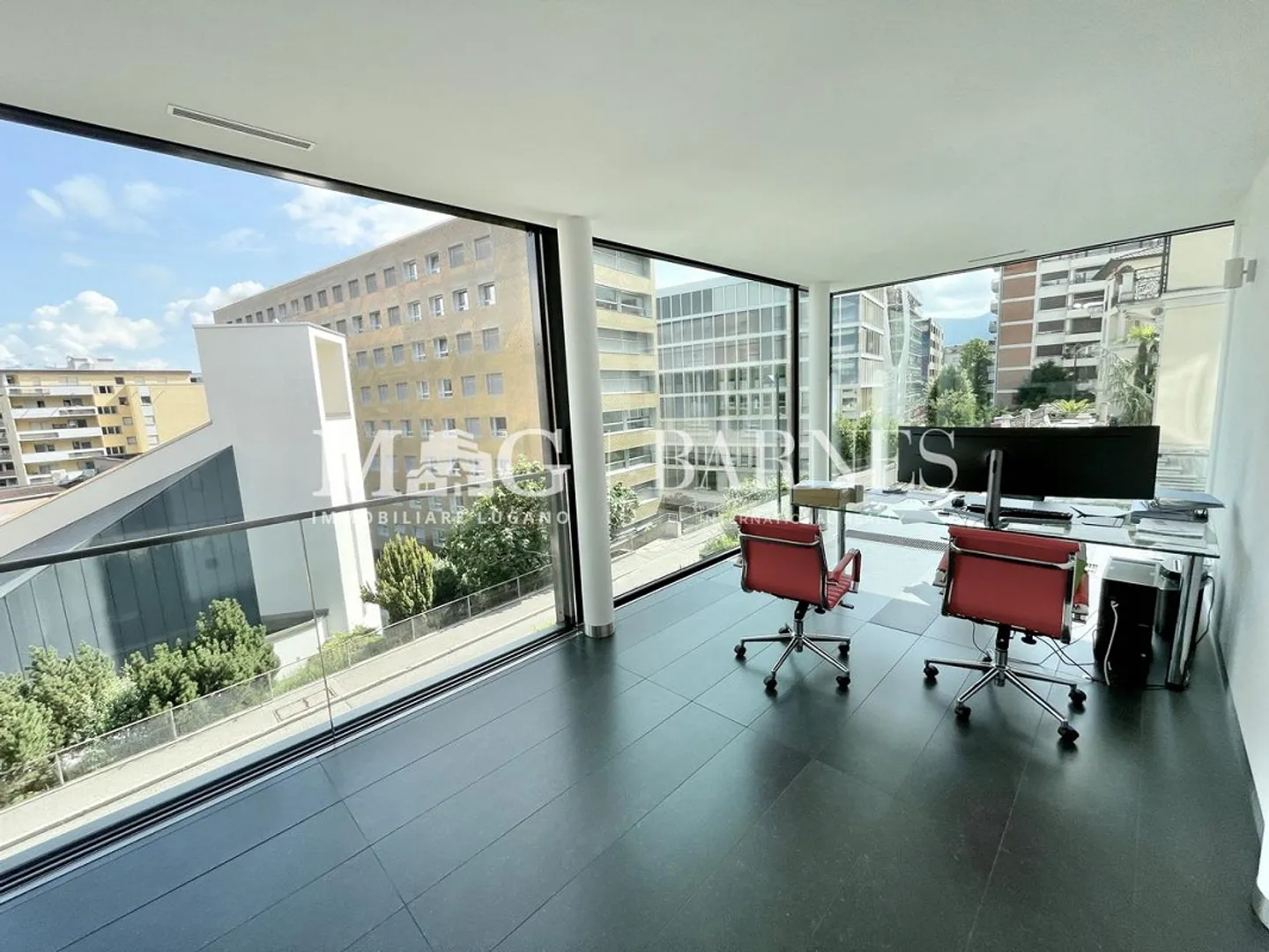 Lugano, Paradiso: Bureau moderne de 4 pièces avec vue sur le lac - Photo 1 sur 5
