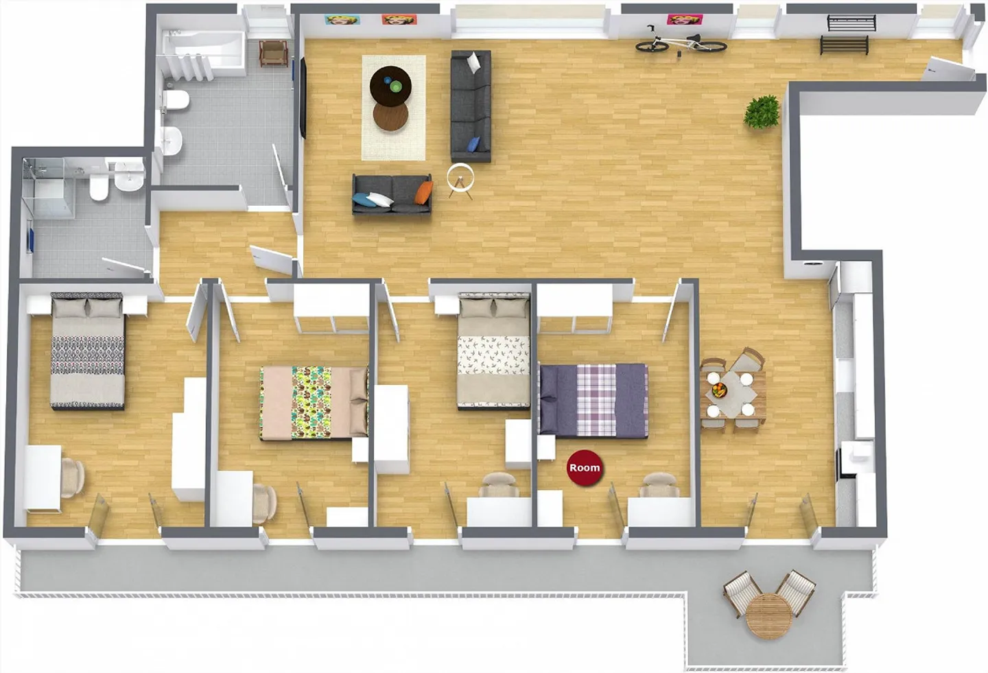 Furnished room in modernized apartment in top location - Photo 10 of 10