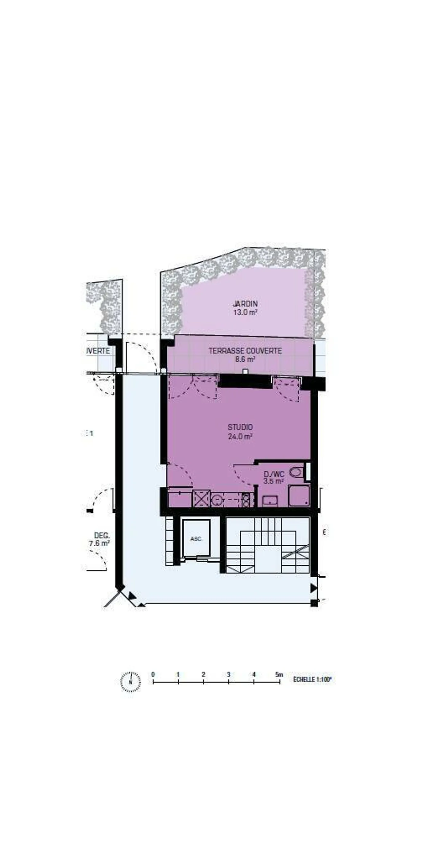 Neues Studio mit überdachter Terrasse und Garten - Foto 11 von 11