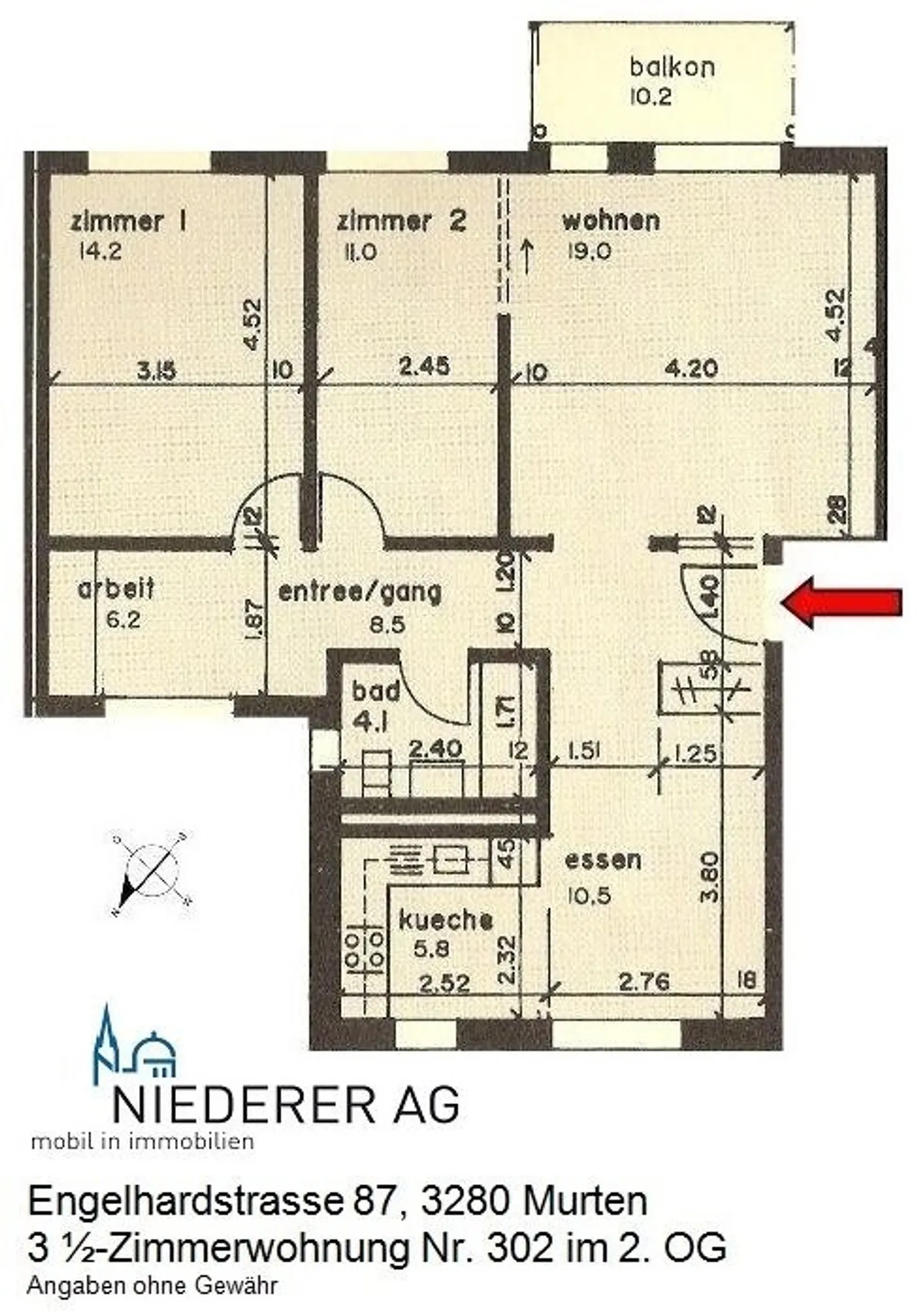 3.5-room apartment of 79 m² on the top floor of the 2nd floor - Photo 11 of 11