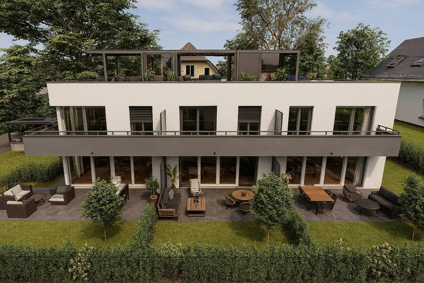Nuova villa HPE con terrazza sul tetto e giardino privato - Lotto A - Foto 6 di 7