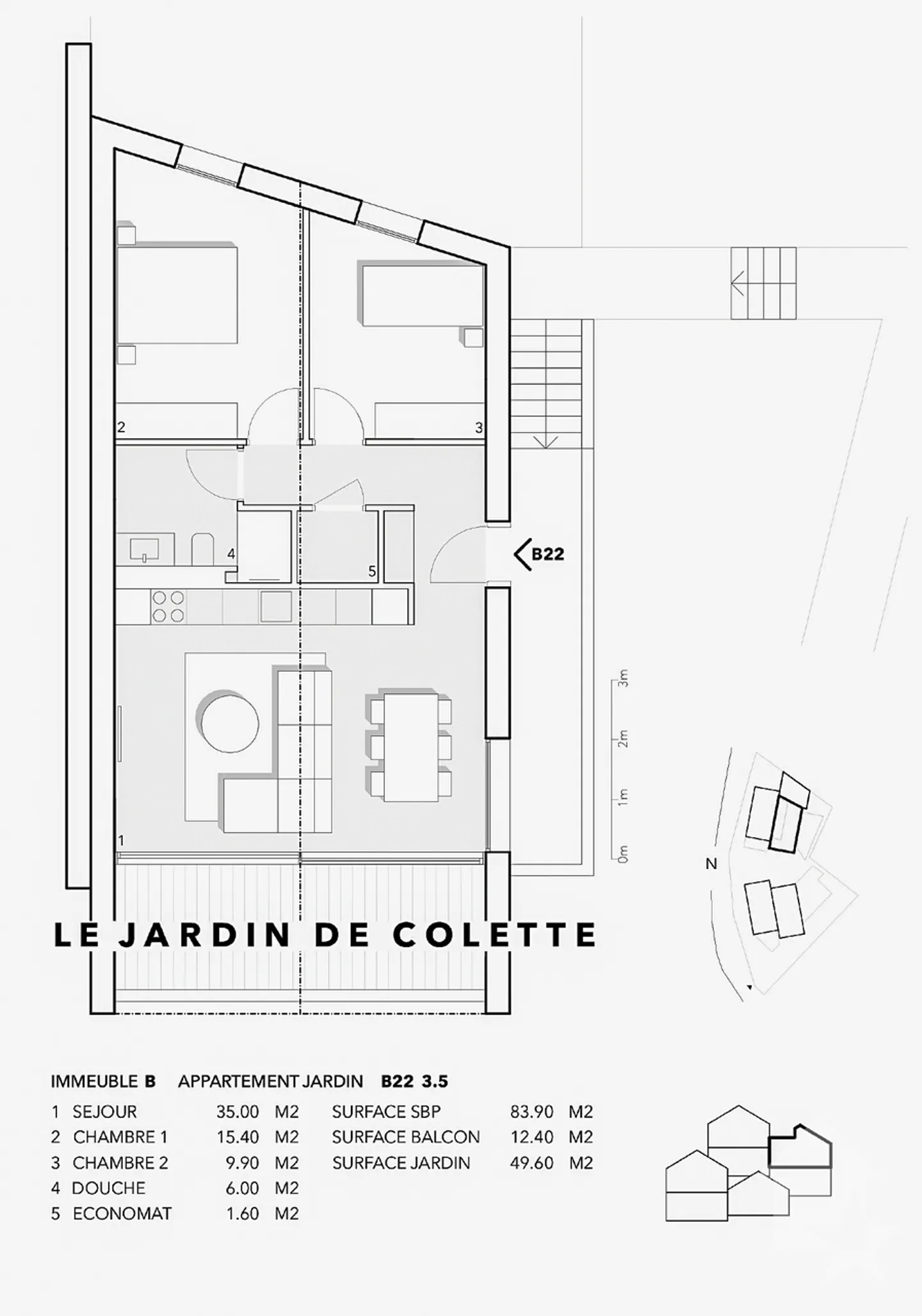 Attique moderne avec jardin - Photo 5 sur 13
