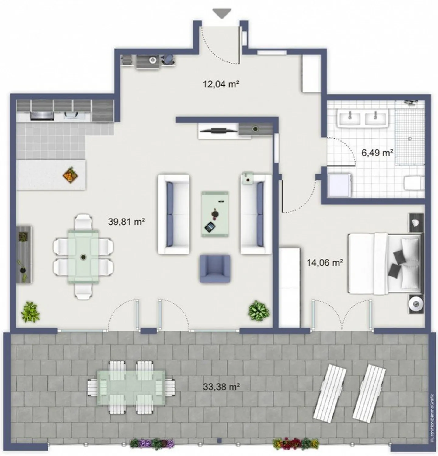 Attraktive Single-Wohnung mit Gartensitzplatz! - Foto 6 von 6