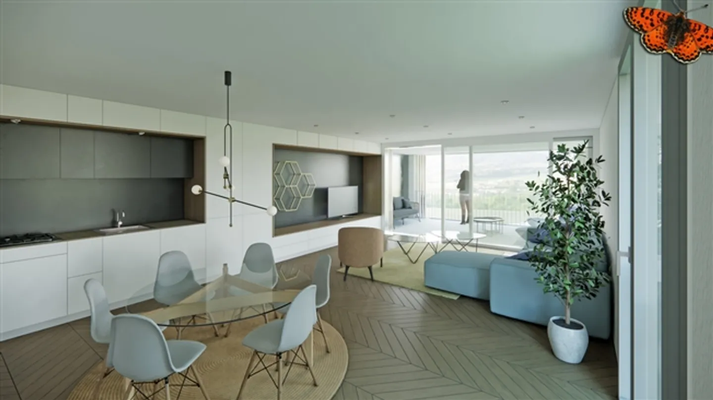 Helles 3,5-Zimmer-Apartment mit Balkon - Foto 2 von 9