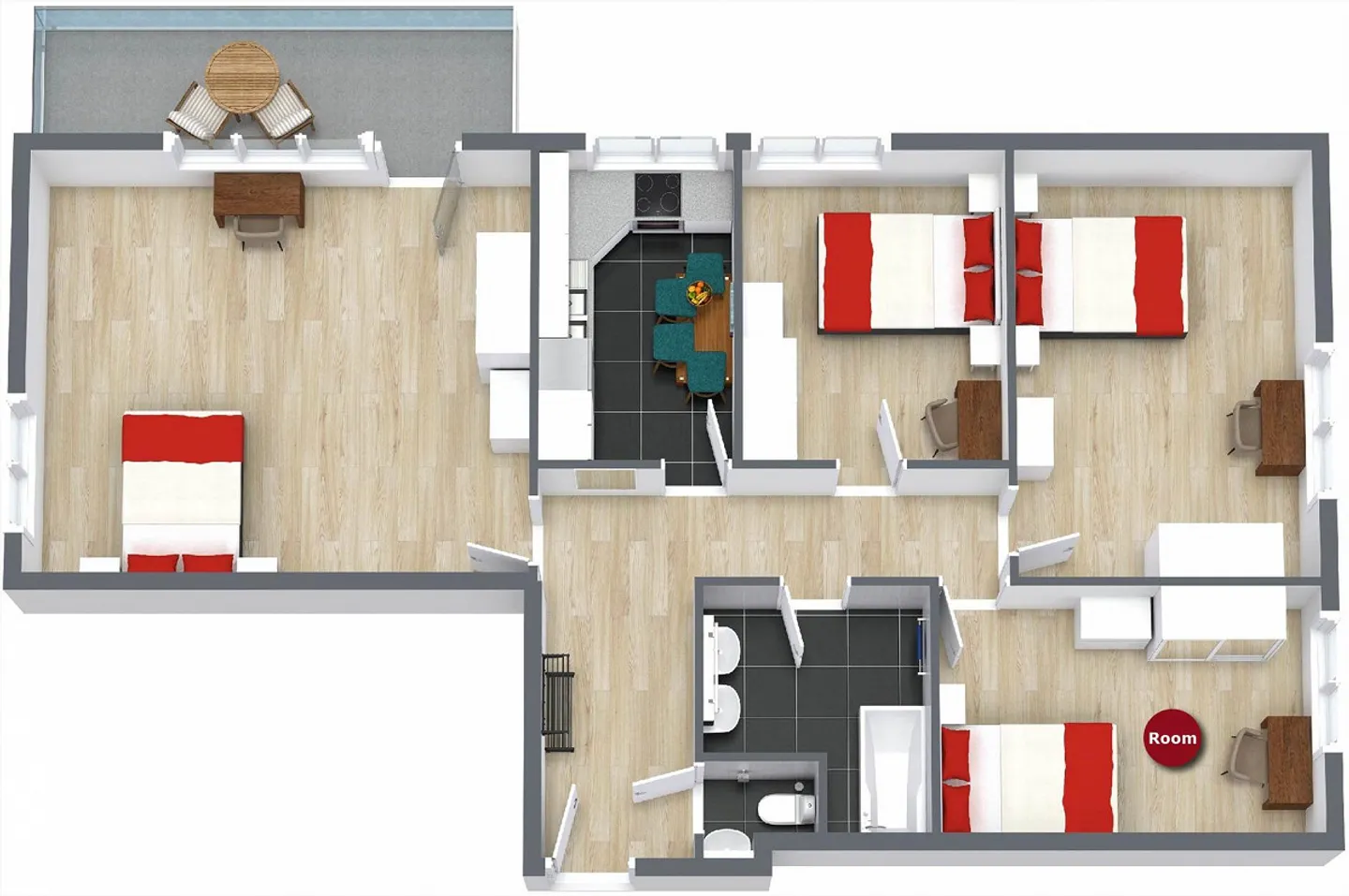 Furnished room in modernized apartment in top location - Photo 7 of 7