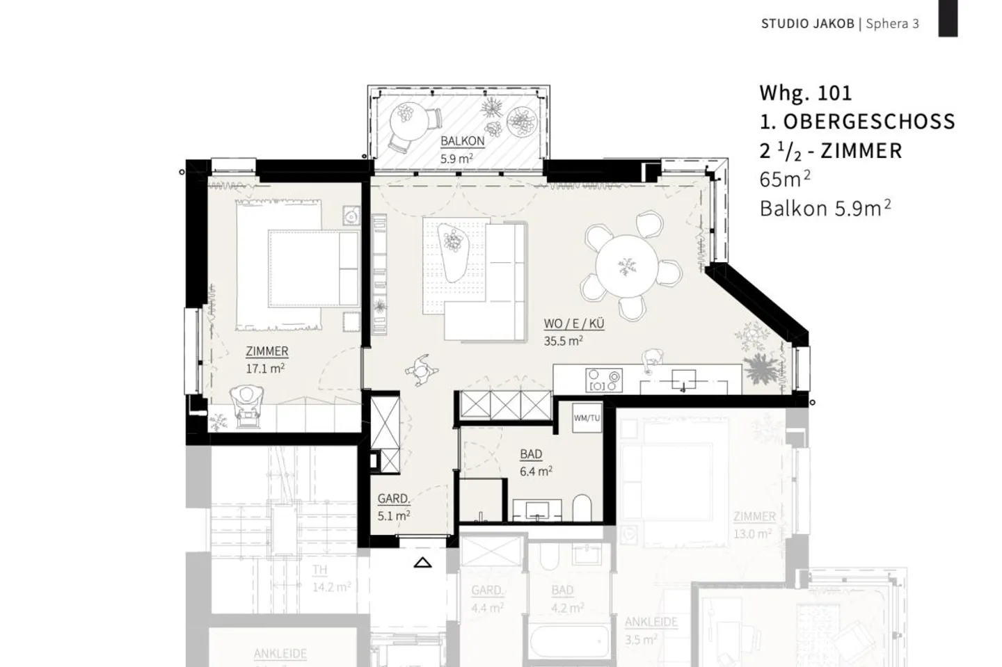 Sphera 3 - 2.5 Room Apartment - Photo 7 of 12