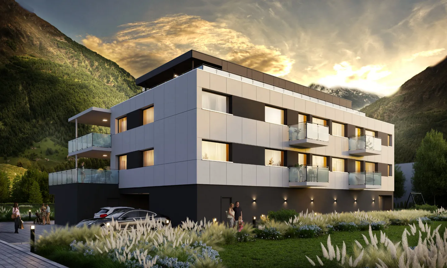 Moderne 1.5-Zimmer-Wohnung in Gampel - Foto 1 von 8