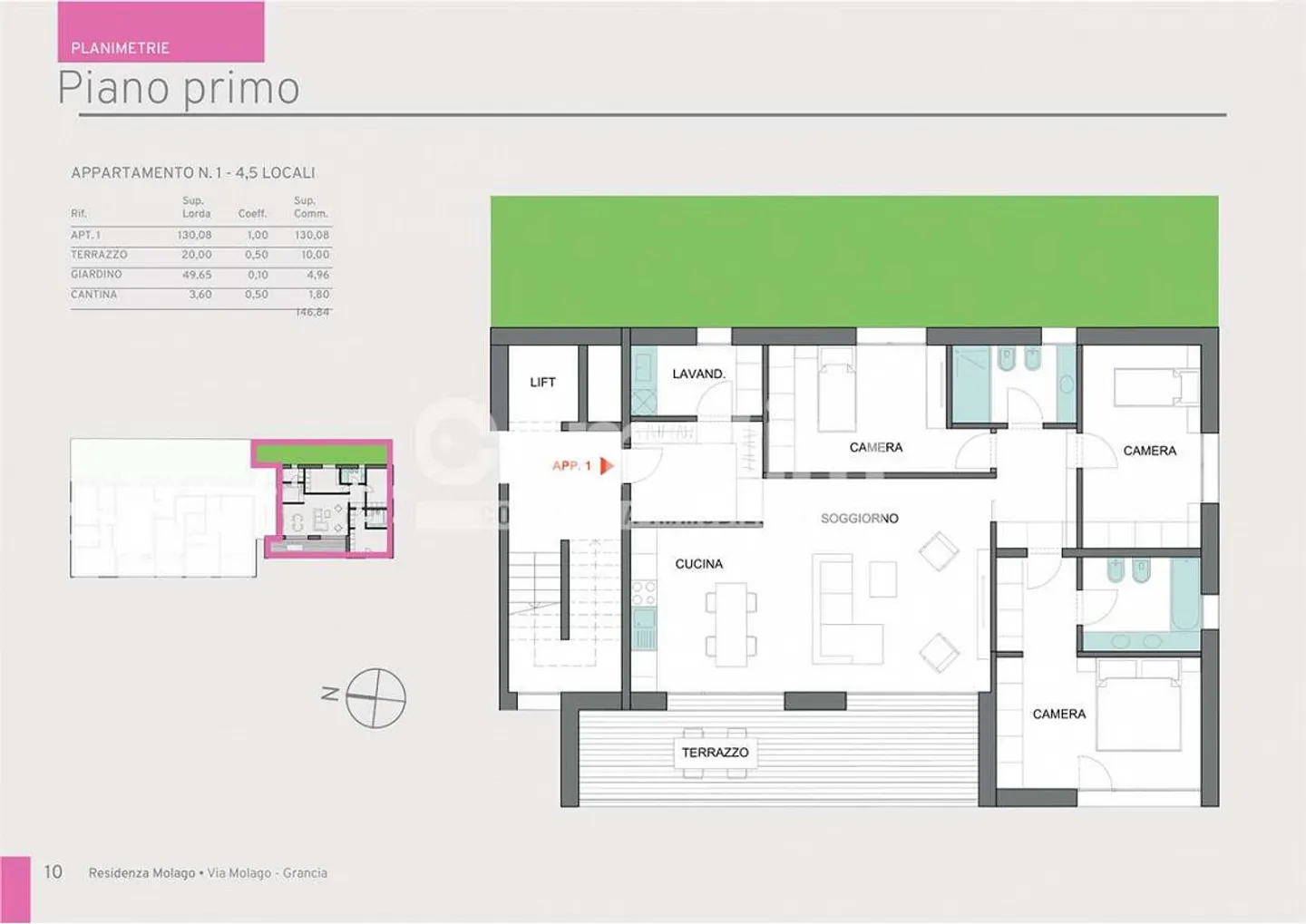 App. 2.5 - Neue Residenz Molago Grancia - Foto 9 von 13