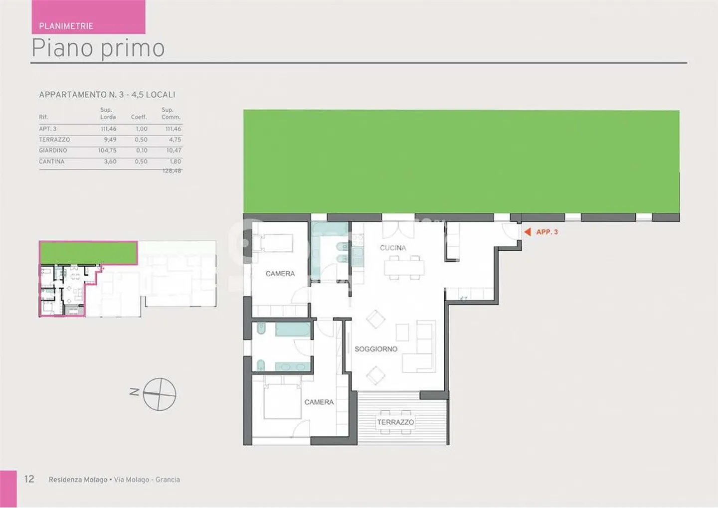 App. 2.5 - Neue Residenz Molago Grancia - Foto 11 von 13