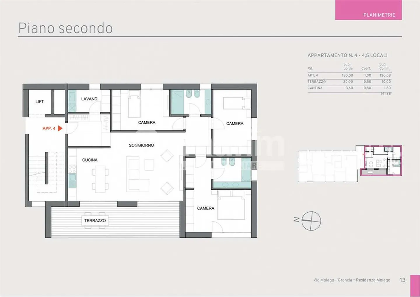 App. 2.5 - Neue Residenz Molago Grancia - Foto 12 von 13