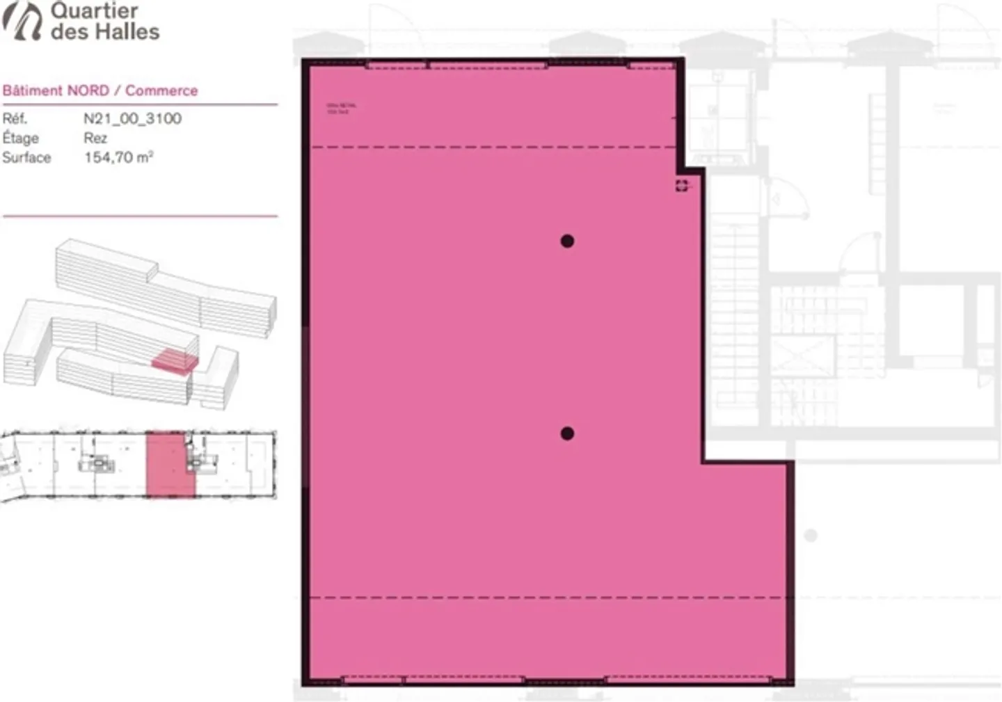The Business Location of the Future Les Halles Reinvents Itself Arcades of 155 m² and 68 m² - Photo 5 of 6