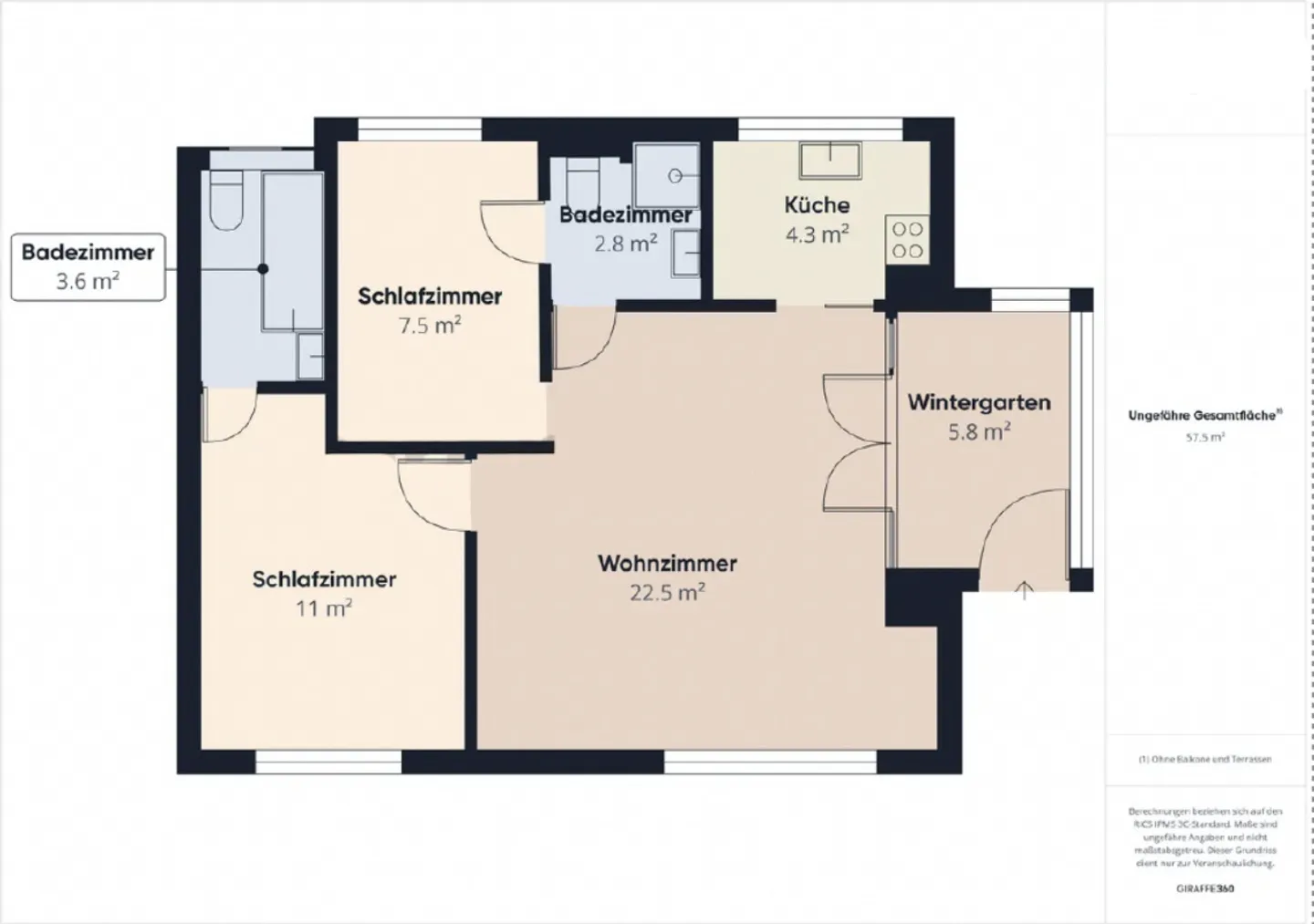«Möblierte 4,5-Zimmer-Wohnung mit Terrasse» - Photo 13 sur 13