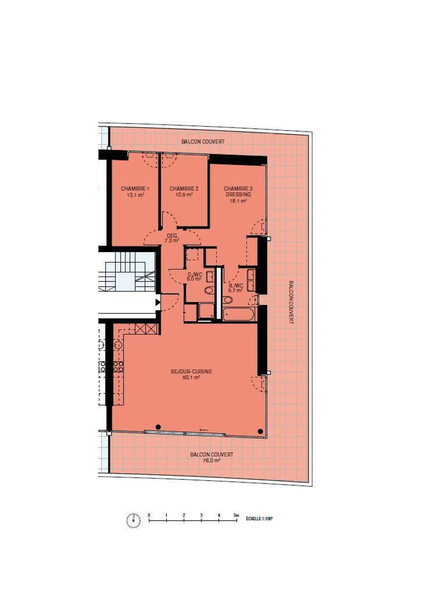 Lussuoso appartamento di 4.5 stanze con balcone coperto di 76m2 - Foto 9 di 12