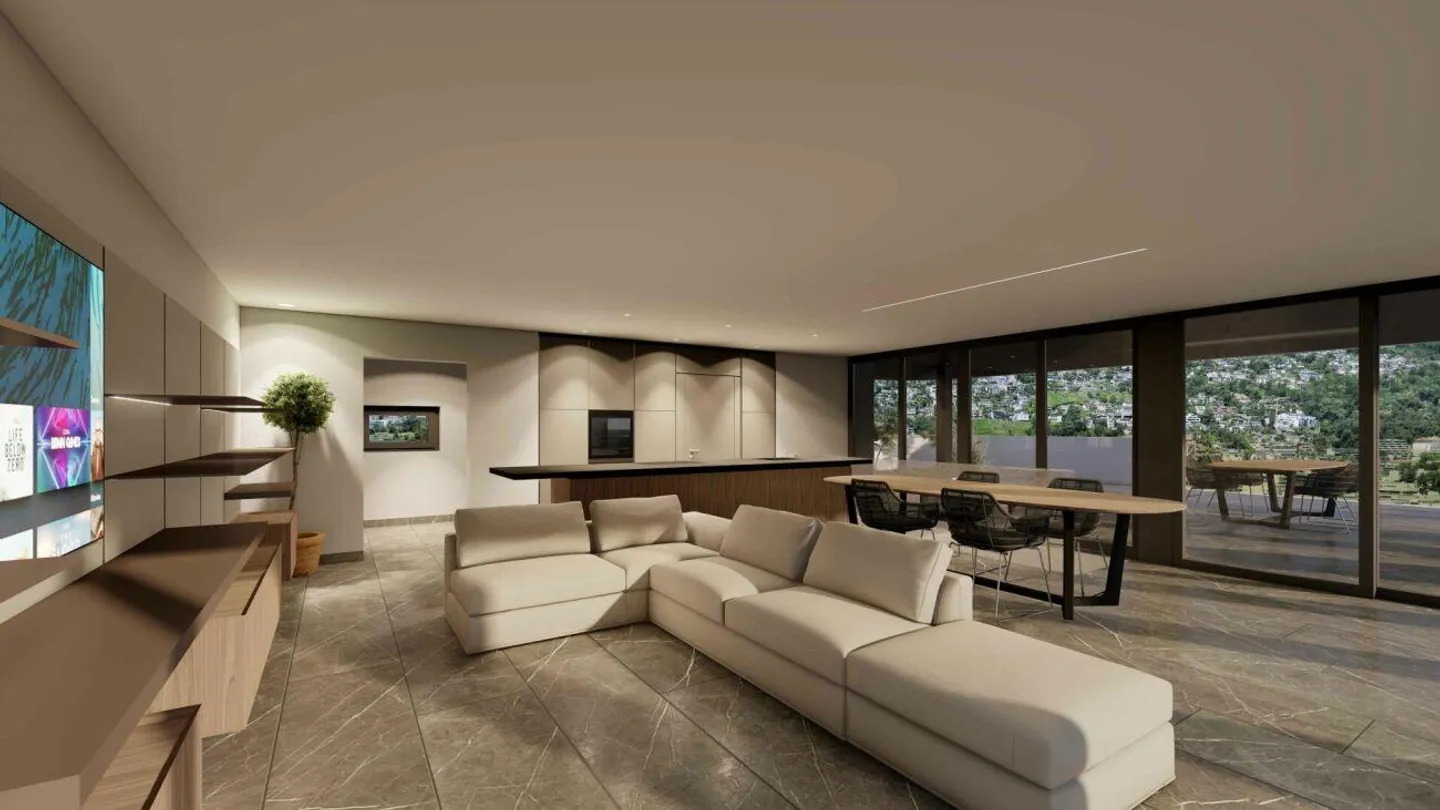Duplex all'ultimo piano con vista lago e ampie terrazze a Minusio - Foto 8 di 19