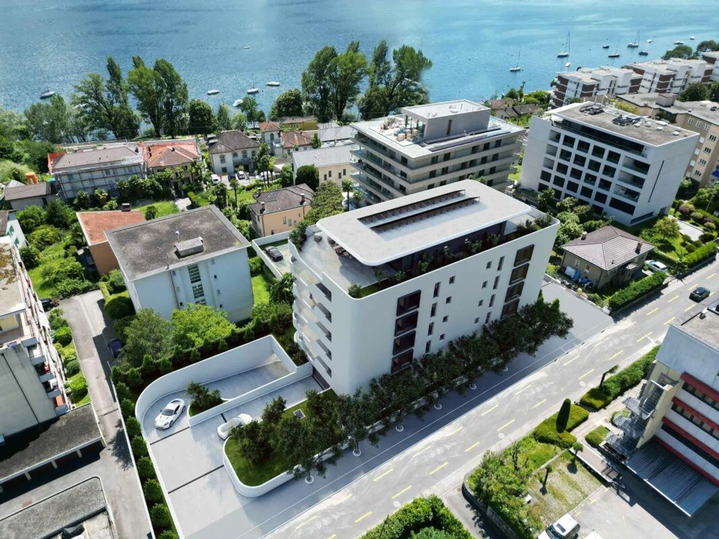 Duplex all'ultimo piano con vista lago e ampie terrazze a Minusio - Foto 15 di 19