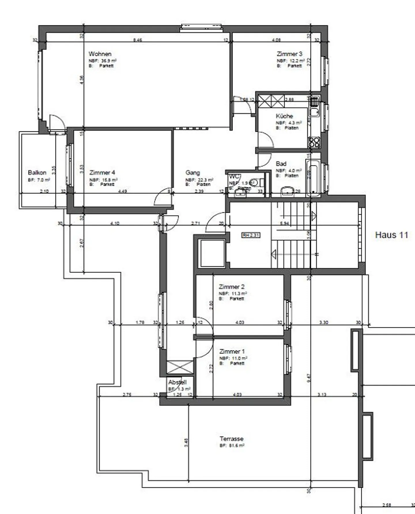 Helle 5.5 Zimmer Attikawohnung - Foto 12 von 12