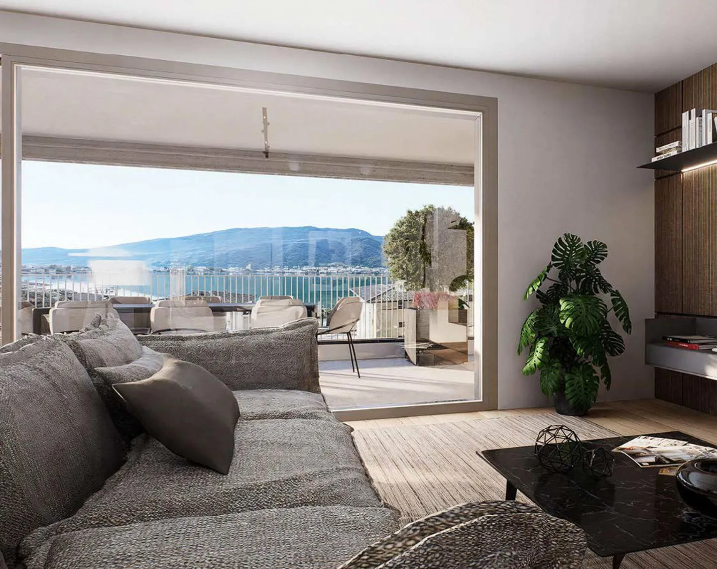 Neue Wohnung mit Seeblick und Garten in Capolago - Foto 1 von 10