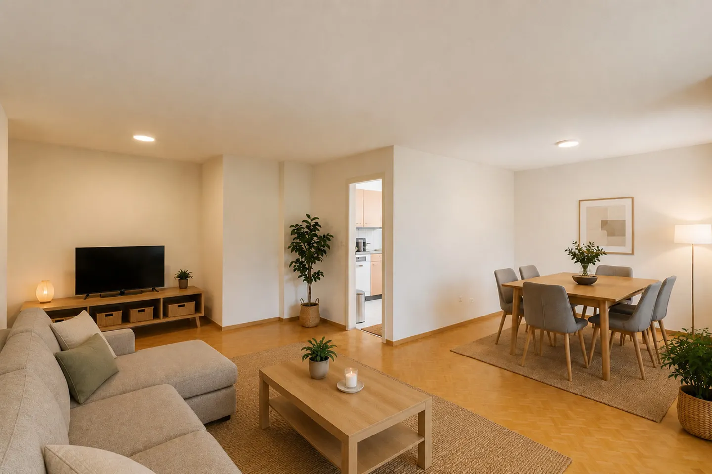 Funktionale Wohnung mit geräumigem Wohnzimmer und Balkon - Foto 2 von 6
