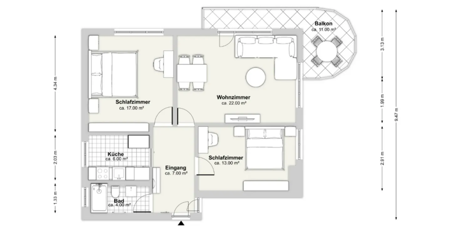 Charmante Wohnung am Stadtrand - Foto 10 von 10