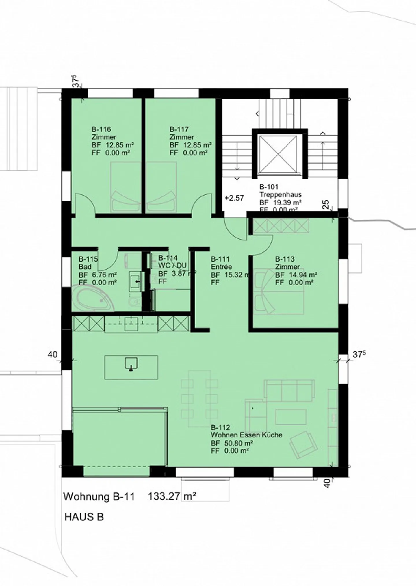 4.5 Zimmerwohnung - Foto 12 von 12
