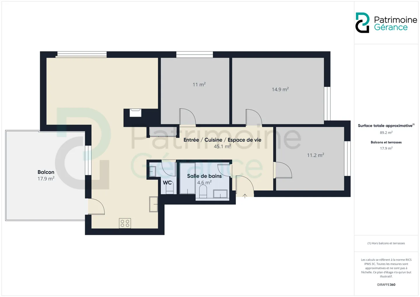 Four-room apartment with balcony - Photo 11 of 11