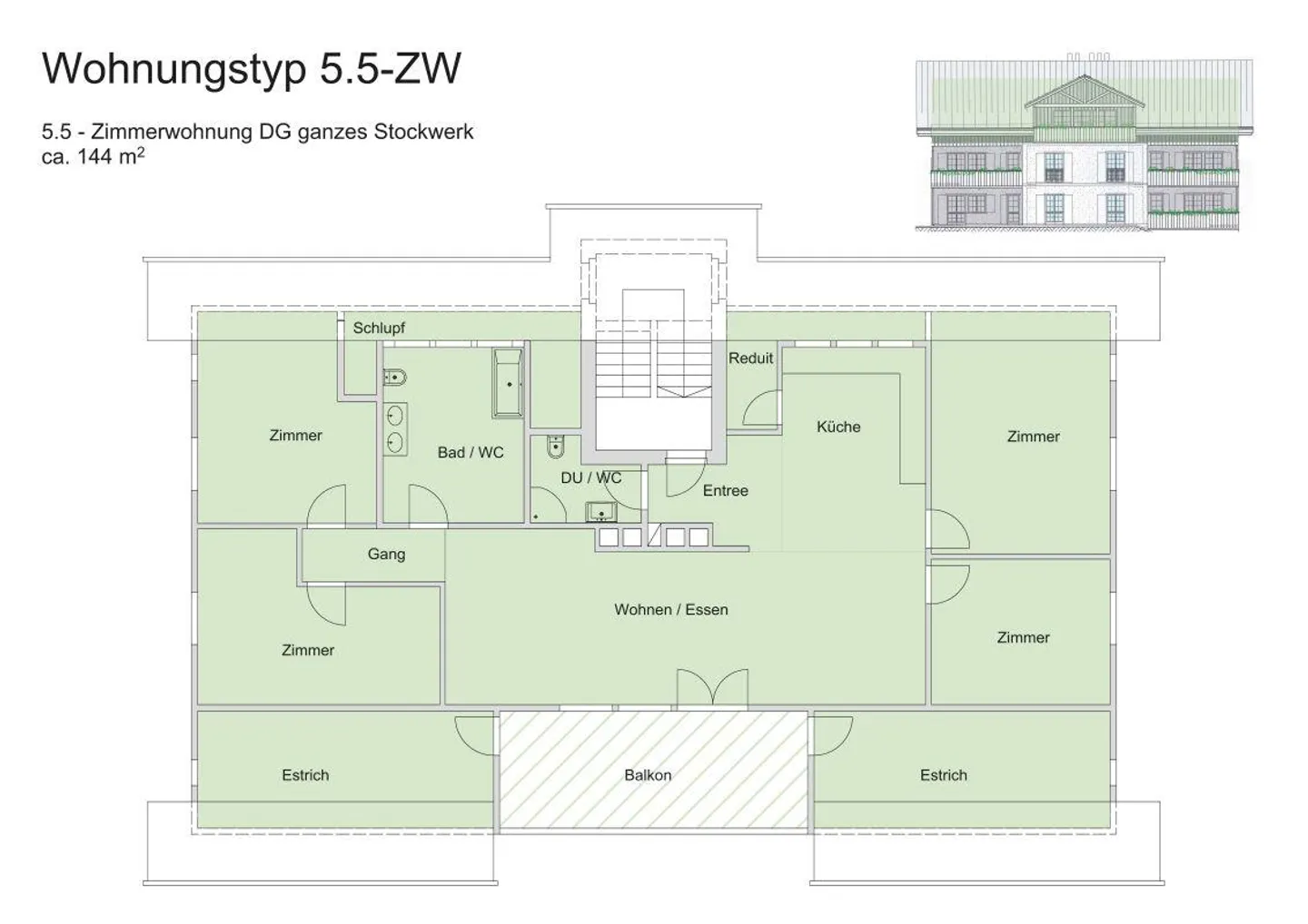Light-flooded penthouse apartment with generous layout - Photo 1 of 2