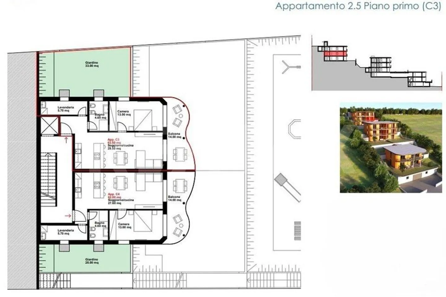 Appartamento di nuova costruzione con vista spettacolare (Appartamento C3) - Foto 5 di 13