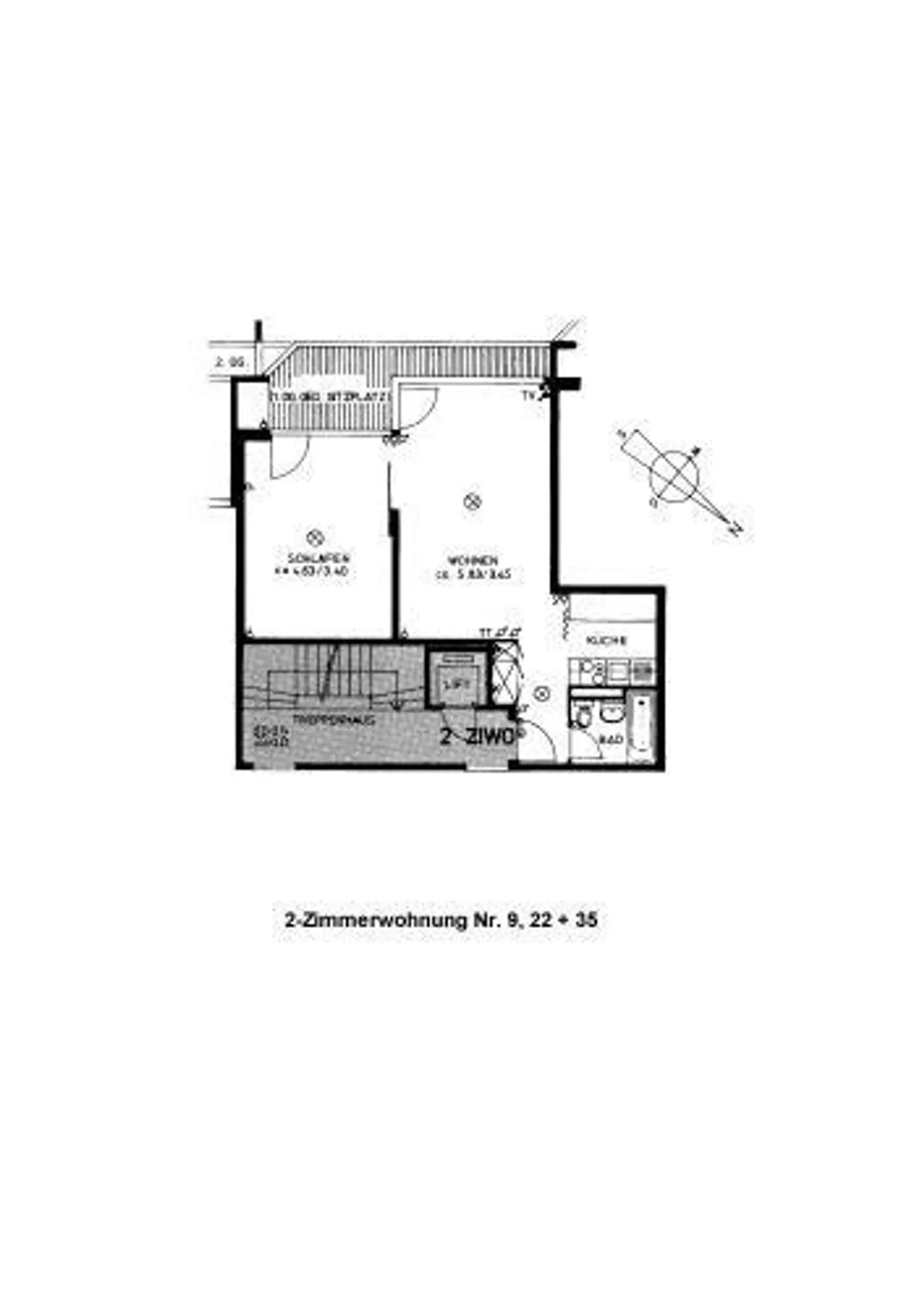 2 Zimmerwohnung an ruhiger Lage - Foto 1 von 13