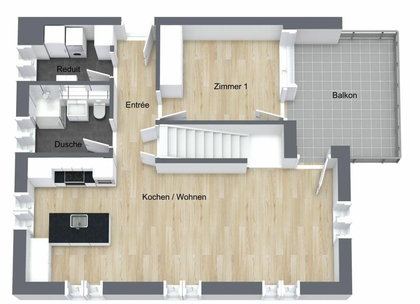 Stylish and high-quality maisonette apartment with large gallery, balcony and quiet living environment - Photo 11 of 13