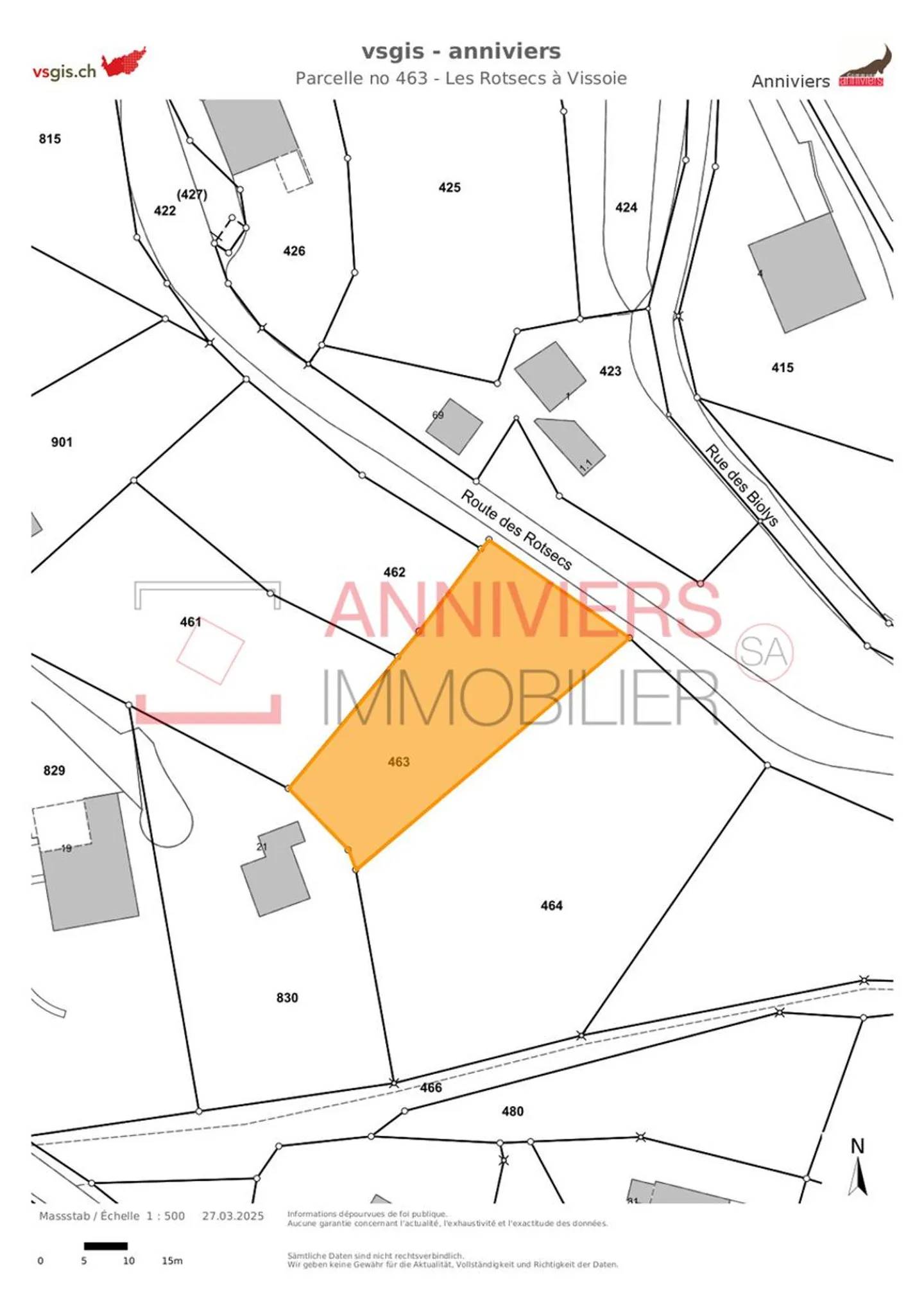 Magnificent building plot of 587 m2 in Vissoie - Photo 13 of 13