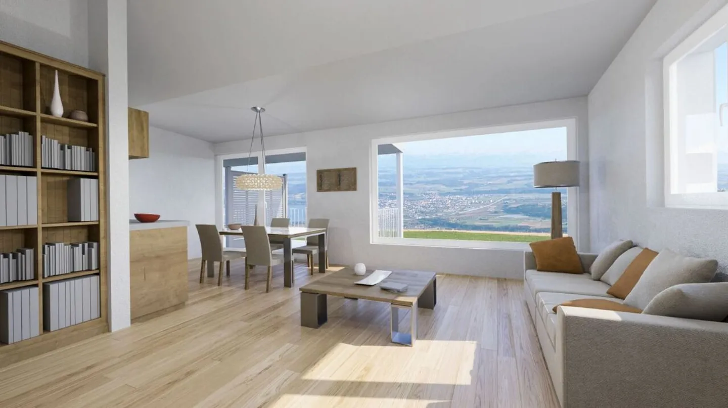 «Neue Wohnung von 2,5 Stück, ~51 m2
Spektakulärer Blick auf die Alpen und den See» - Foto 2 von 9