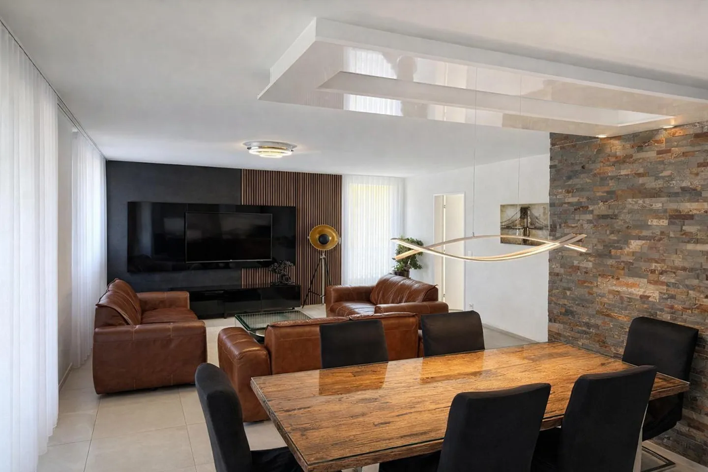 Appartement moderne 4.5 pièces MINERGIE (123 m²) avec 2 salles de bains, balcon de 15 m² - Photo 2 sur 10