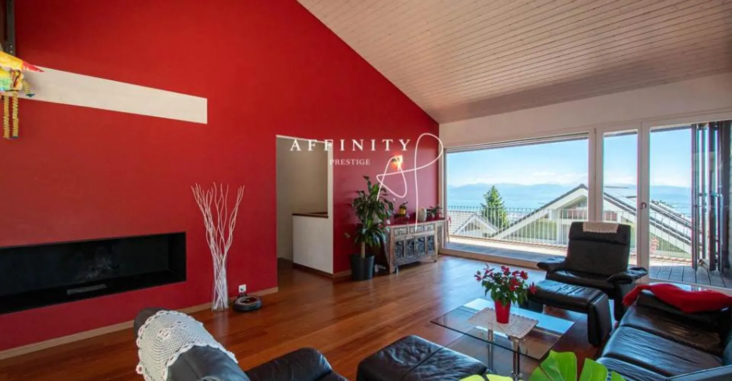Zeitgenössische Architektenvilla mit atemberaubendem Blick auf den Genfersee - Foto 3 von 11