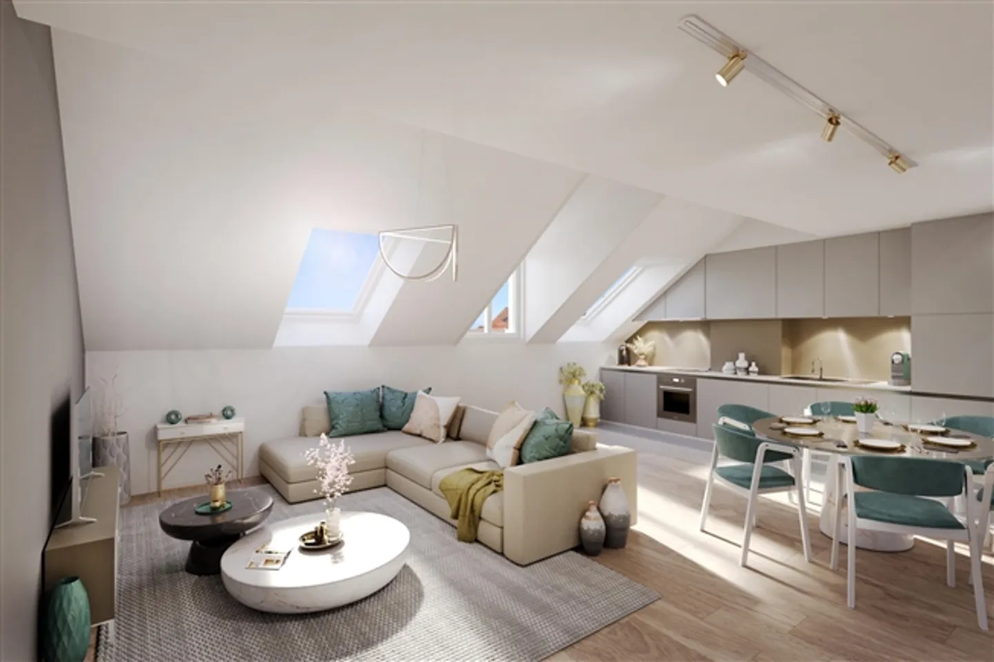 Sviluppo di 5 appartamenti, 1 negozio e 1 laboratorio a Bassins - Foto 2 di 3