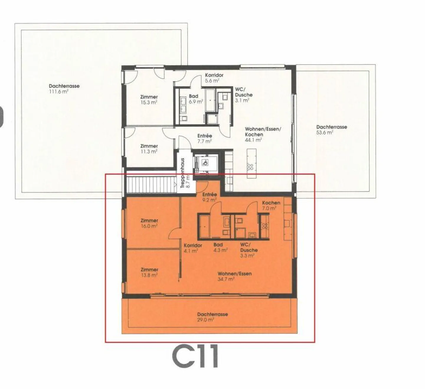 helle, sonnige Wohnung mit grosser Terrasse - Foto 7 di 7