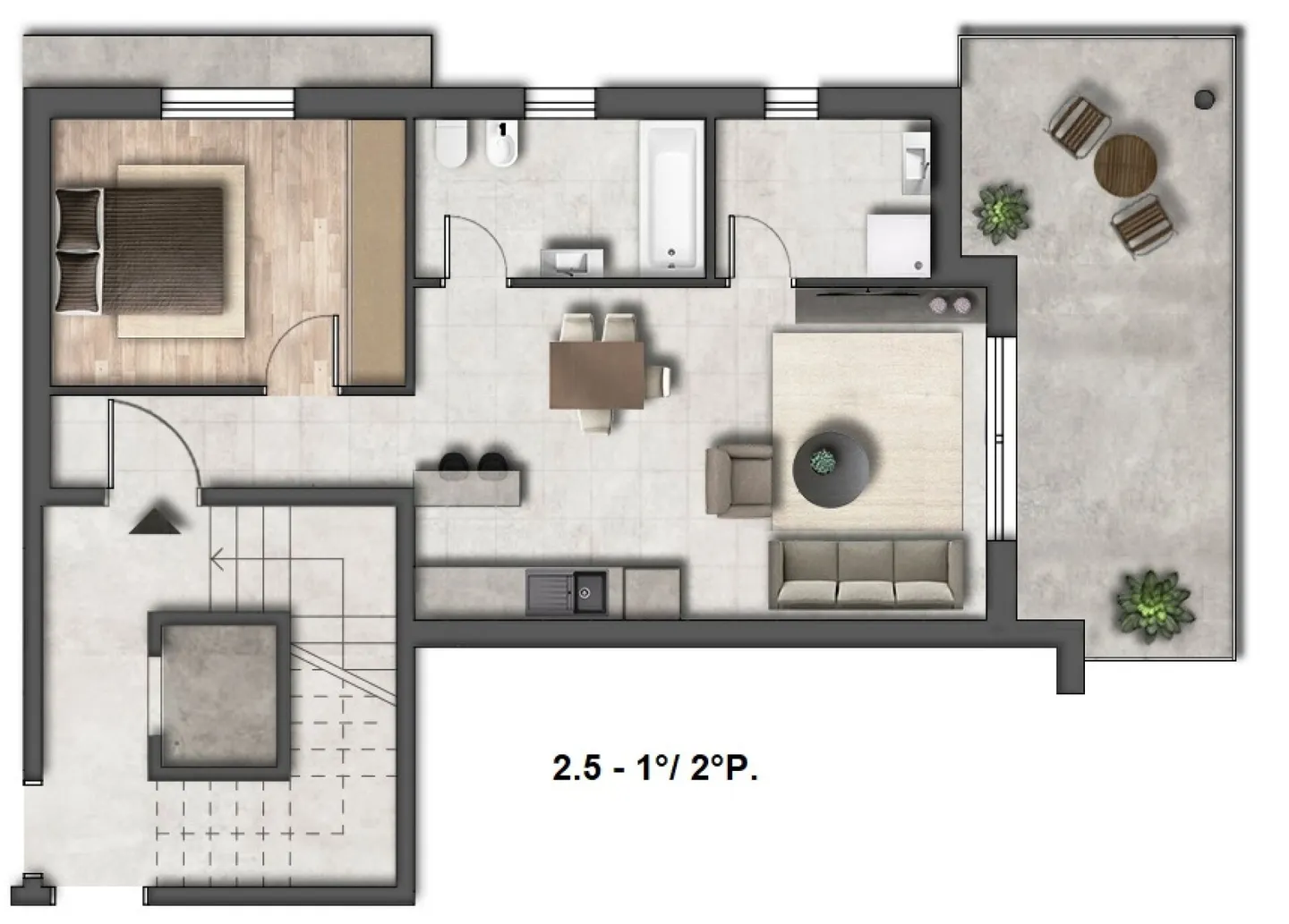 THREE 2.5-ROOM APARTMENTS - Photo 13 of 14