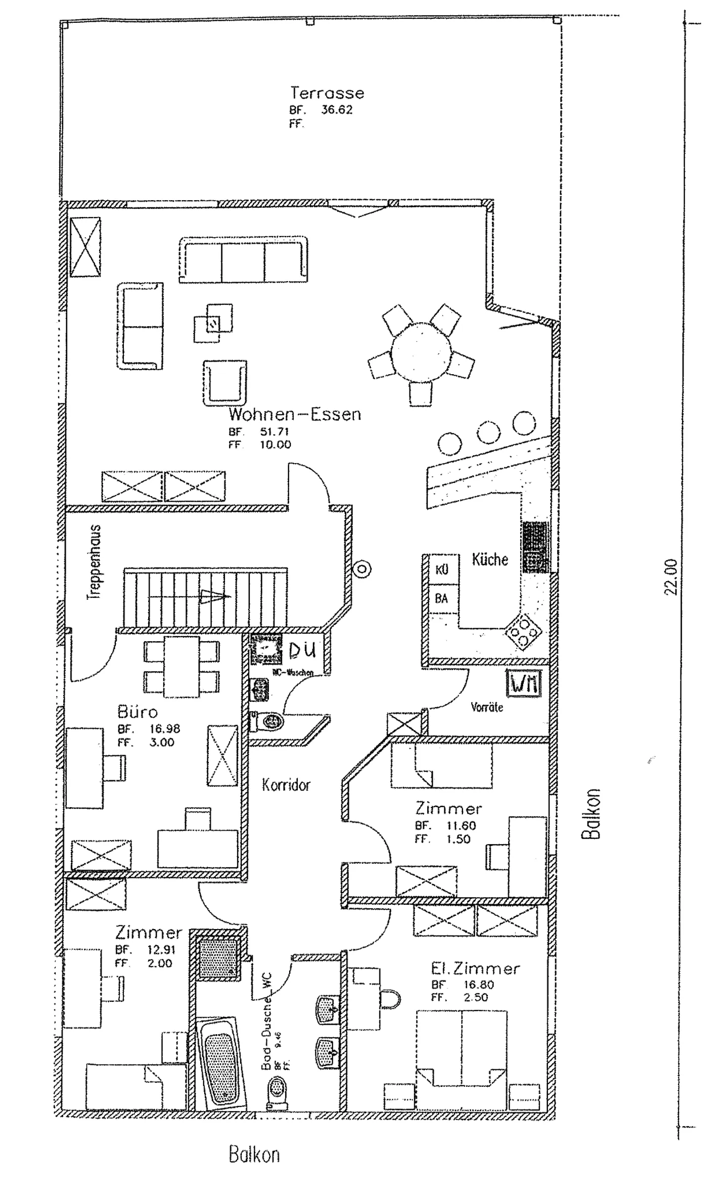 Geräumige Dachwohnung mit Büro - Foto 12 von 12