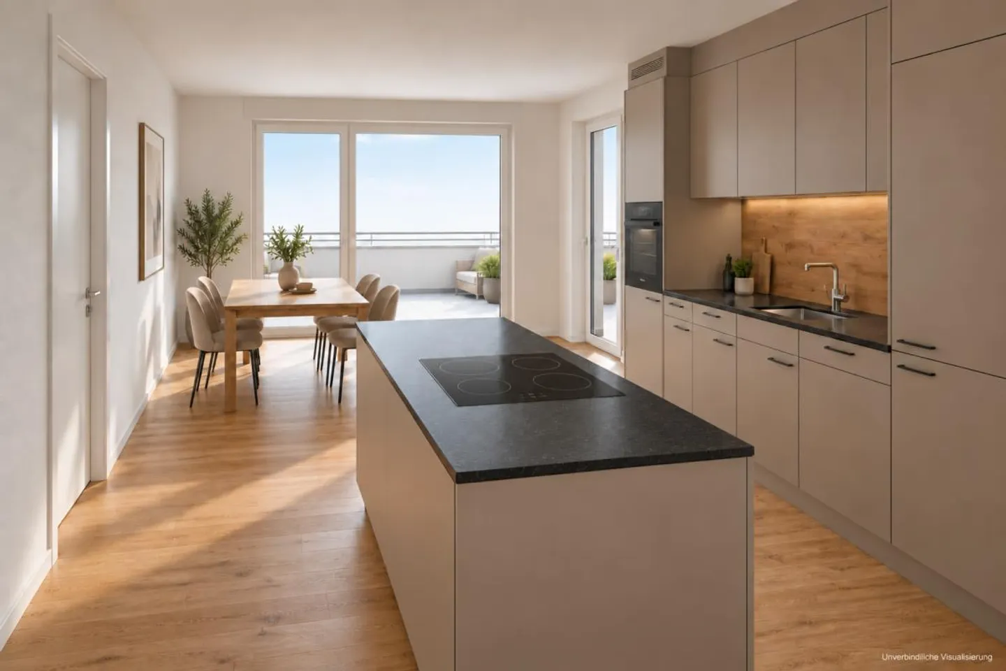 Appartement neuf de 3,5 pièces avec terrasse spacieuse et loggia - Photo 2 sur 4