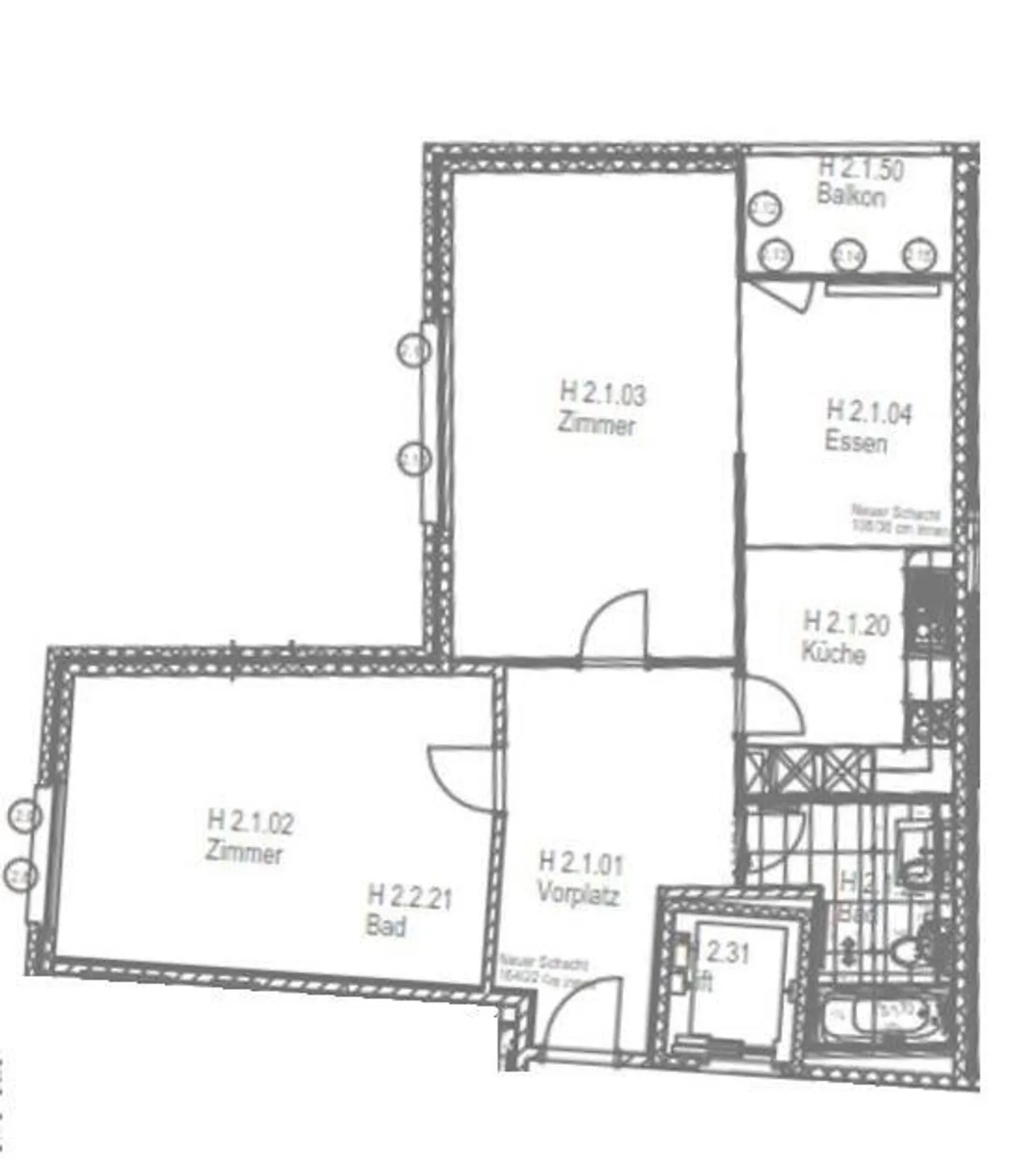 Geräumige 2.5-Zimmerwohnung - Foto 6 von 6