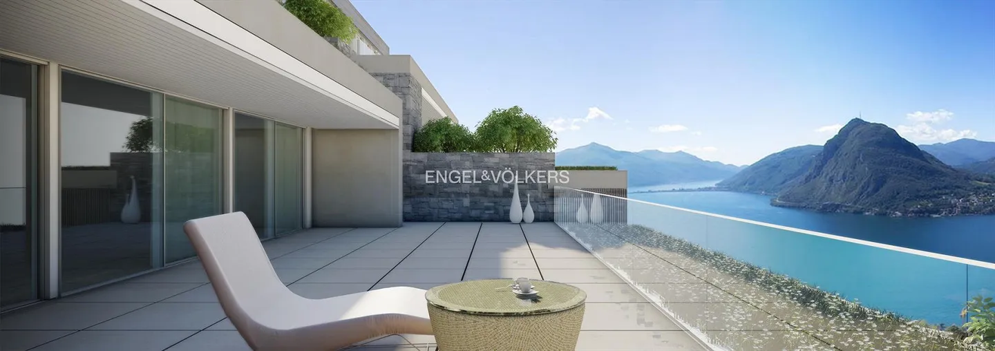 Vista lago a 180°, piscina interna e spa privato al Monte Bré - Foto 4 di 9