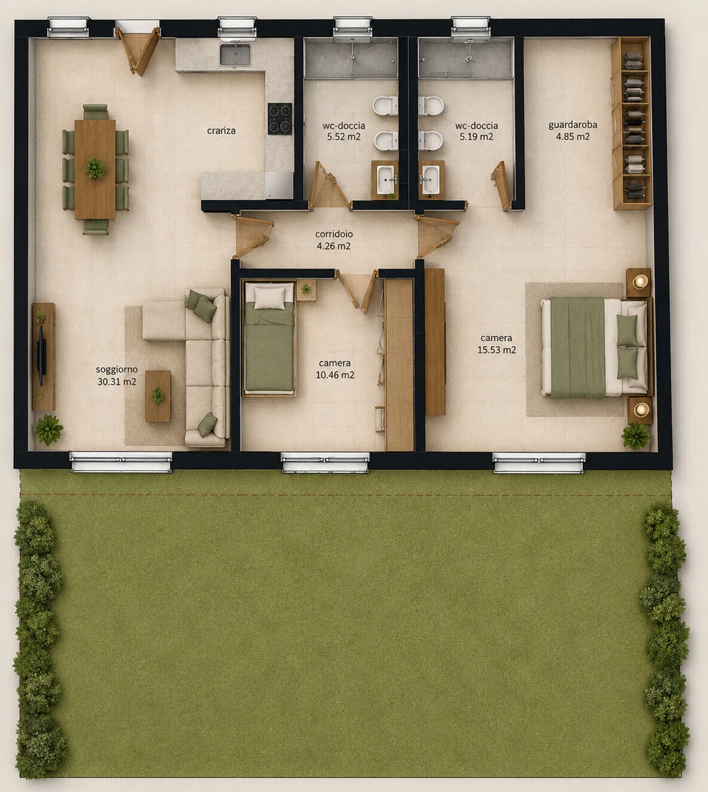 NEW 3.5-ROOM APARTMENTS FOR RENT IN BALERNA - Photo 4 of 10