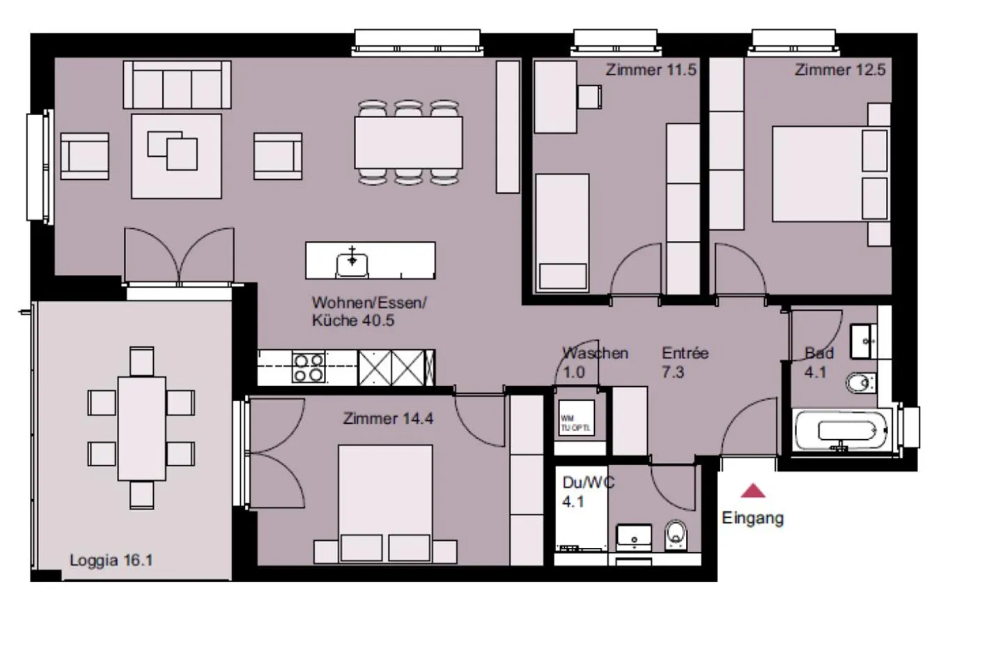 Appartement moderne de 4,5 pièces à Immensee - Photo 8 sur 8