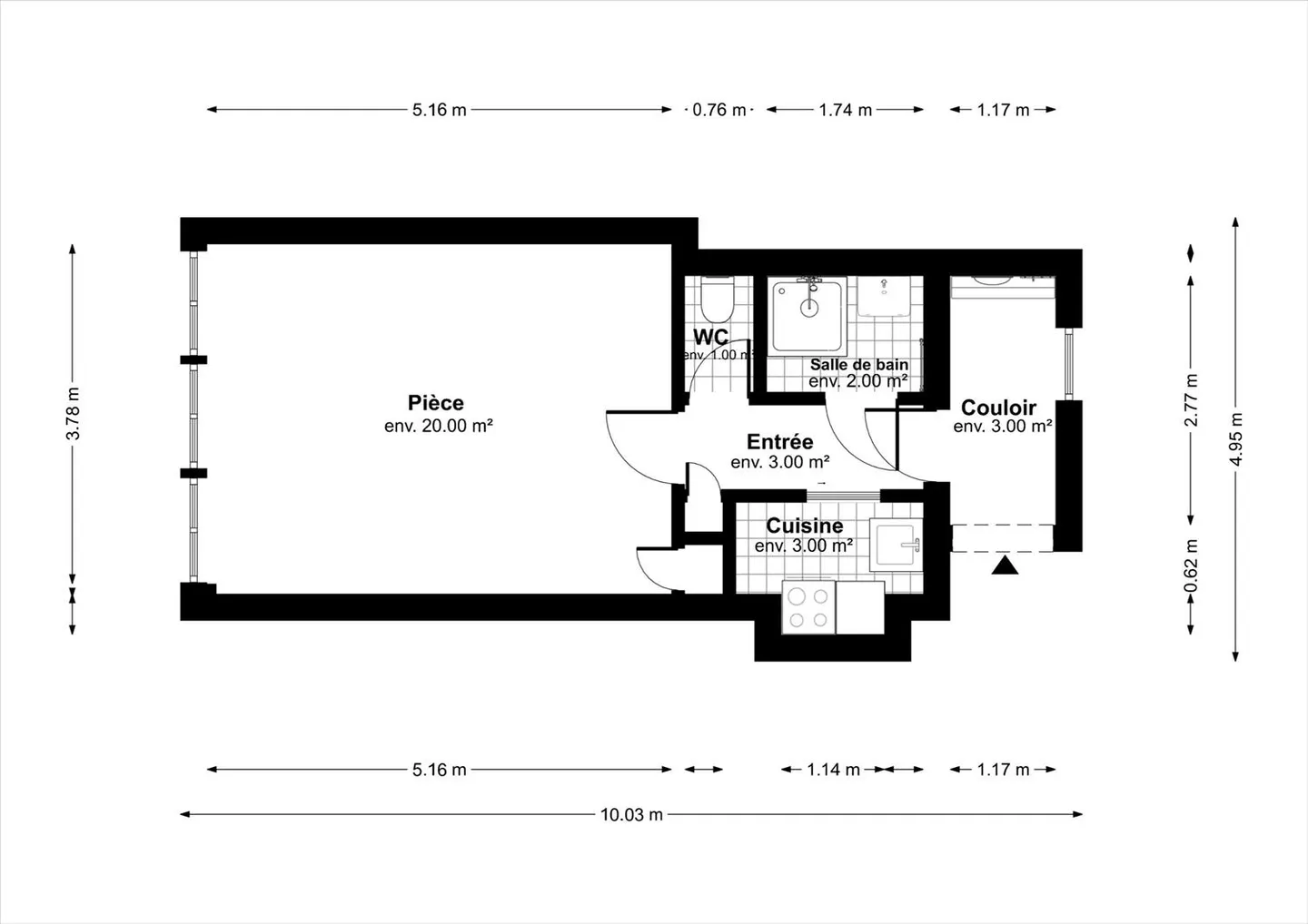 2-room apartment - Photo 8 of 10