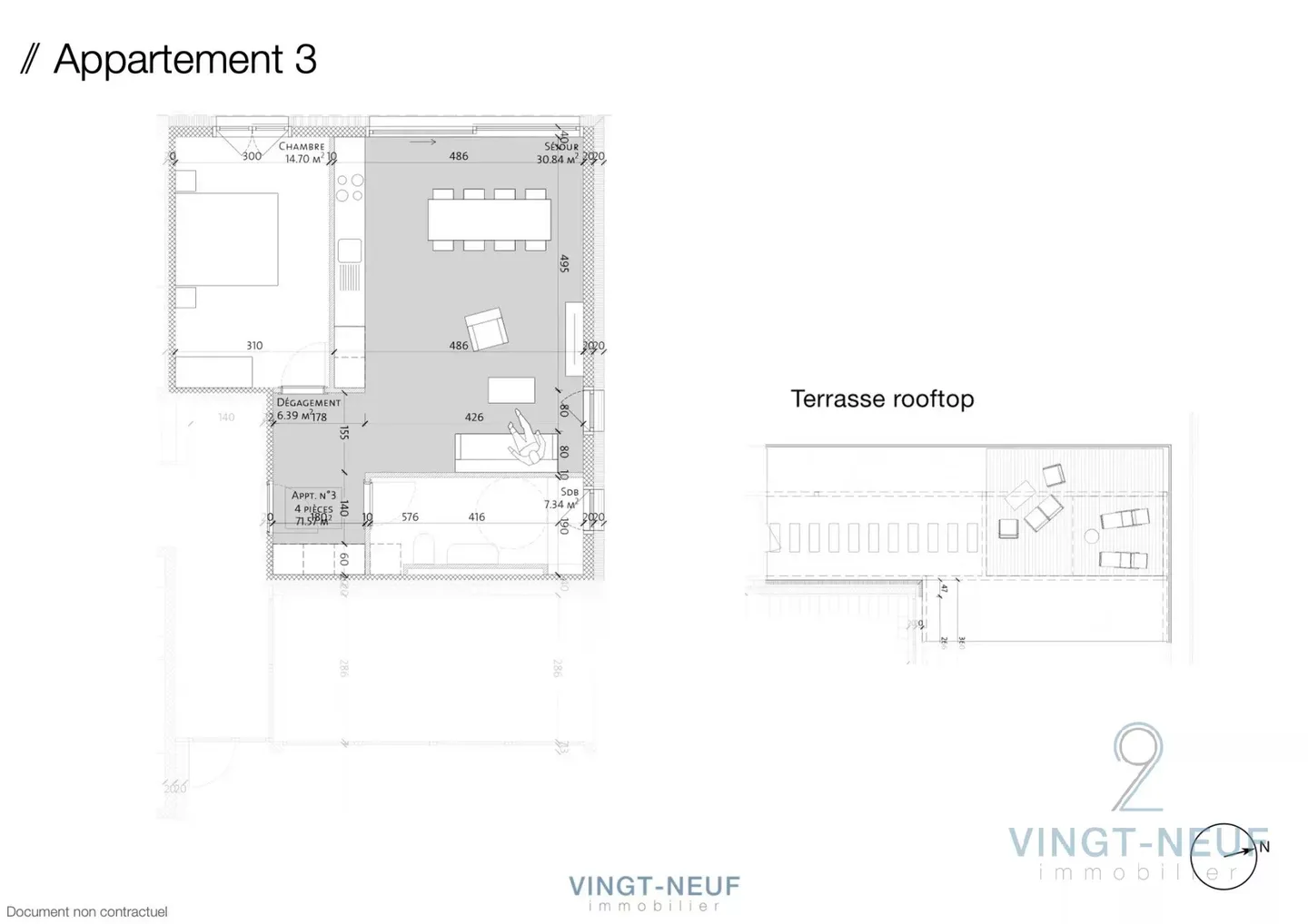 Vessy - Appartamento di 3 stanze con giardino e terrazza sul tetto - Foto 11 di 11