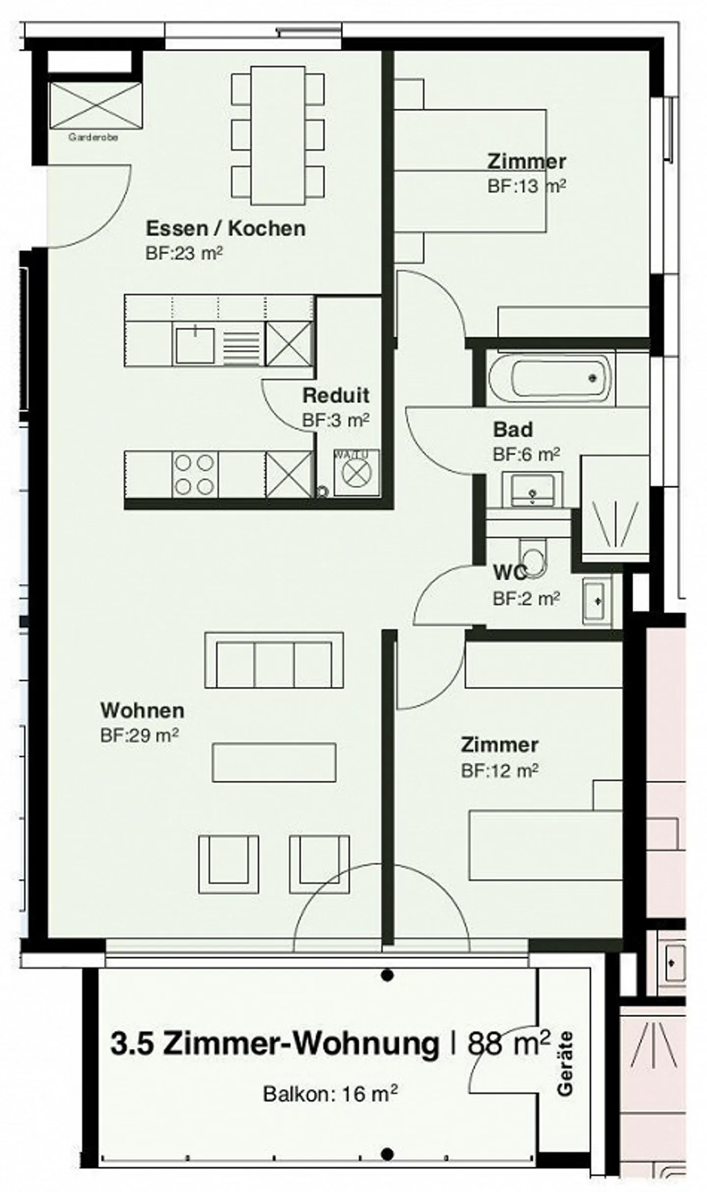 Appartement 3.5 pièces à Schaffhouse - Photo 7 sur 8