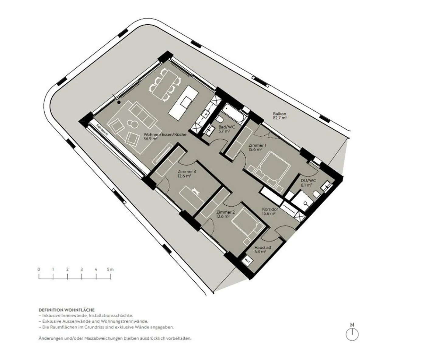 Moderne Penthouse mit grosser Terrasse - Foto 10 von 10