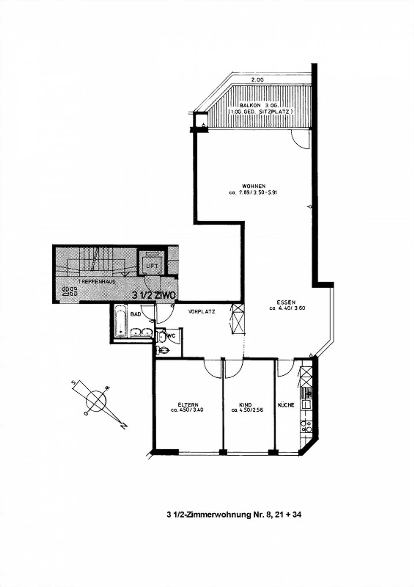 Grand appartement de 3,5 pièces dans un emplacement ensoleillé - Photo 2 sur 13