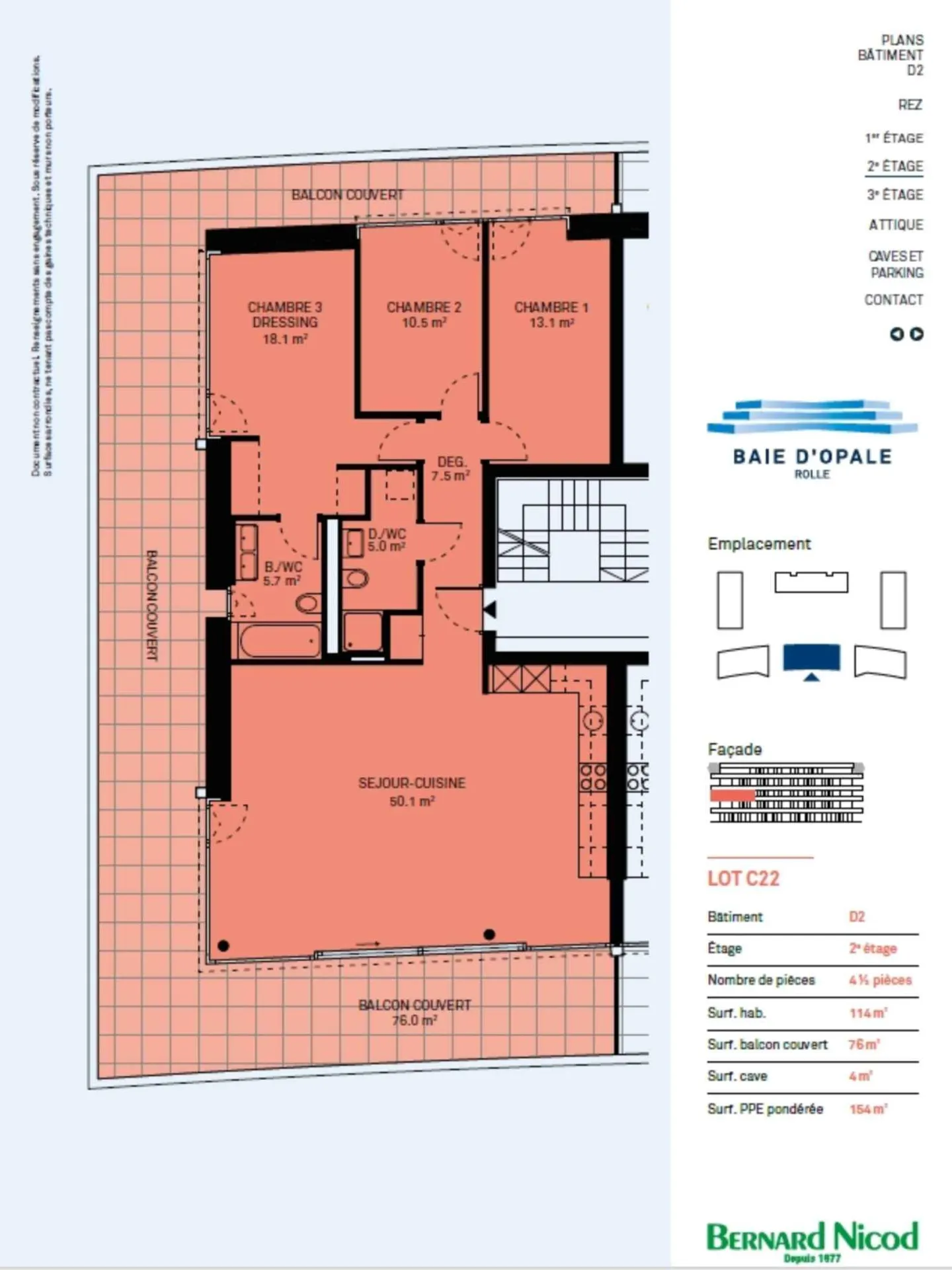 Magnificent new 4.5-room apartment with covered balcony of 76 m2! - Photo 10 of 11